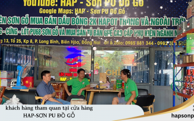 Cửa hàng HAP-SƠN PU ĐỒ GỖ cung cấp xăng dầu bóng 2K HAPOT-LỘC PHÁT 68-SÀI GÒN