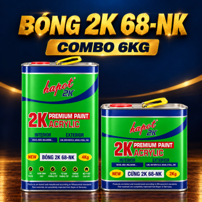 COMBO Cứng 2k68 - Bóng 2k68-NK (2kg - 4kg)/2k hapot paint -việt nam
